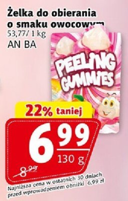 Żelka do obierania o smaku owocowym AN.BA promocja w Prim Market