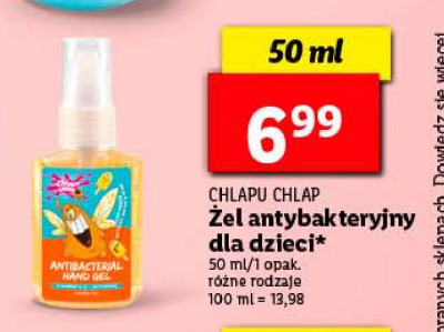 Żel antybakteryjny do rąk wanilia Chlapu chlap promocja