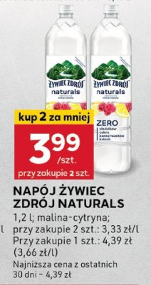 Napój ŻYWIEC ZDRÓJ NATURALS Żywiec Zdrój promocja w Stokrotka