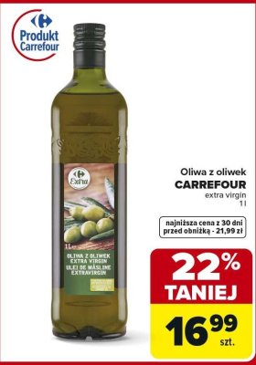 Oliwa z oliwek extra virgin hiszpańska Premieur promocja w Carrefour Market