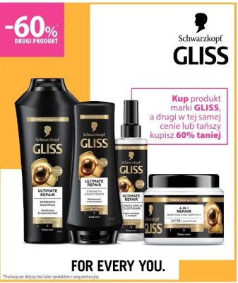 Produkty do włosów Schwarzkopf GLISS Ultimate Repair promocja w Hebe