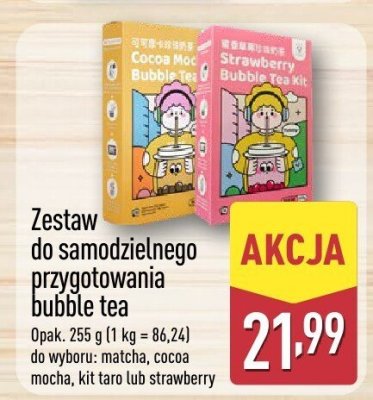 Zestaw do samodzielnego przygotowania bubble tea cocoa mocha promocja w Aldi