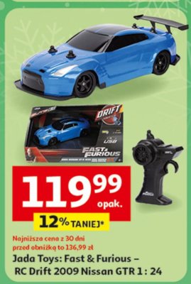 Jada Toys: Fast & Furious - RC Drift 2009 Nissan GTR 1:24 promocja w Auchan