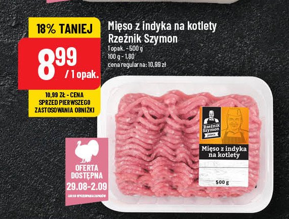 Mięso z indyka na kotlety Rzeźnik szymon poleca promocja