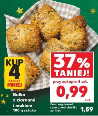 Bułka z ziarnami i makkiem promocja w Kaufland