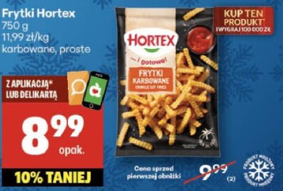 Frytki Hortex promocja w Delikatesy Centrum