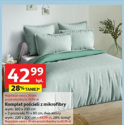 Komplet pościeli z mikrofibry promocja w Auchan