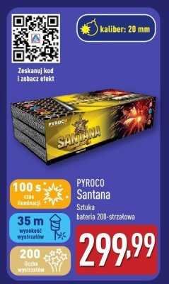 Fajerwerki Santana Sztuka bateria 200-strzałowa promocja w Aldi