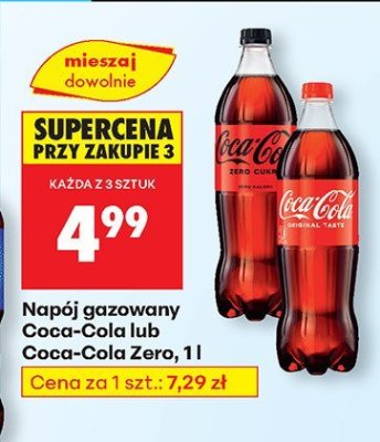 Napój gazowany Coca-Cola Zero promocja w Biedronka