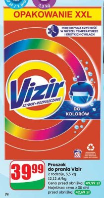Proszek do prania Vizir promocja w Dino