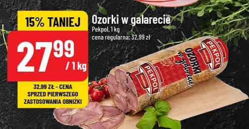 Ozorki w galarecie Pekpol promocja w POLOmarket