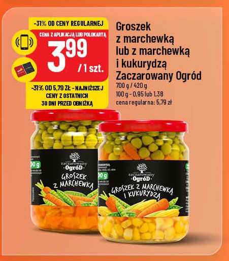 Marchewka z groszkiem i kukurydzą Zaczarowany ogród promocja