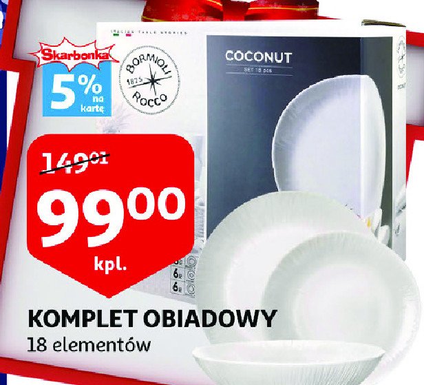 Komplet obiadowy coconut Bormioli rocco promocja