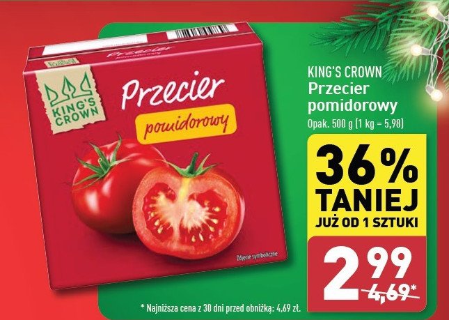 Przecier pomidorowy King's crown (aldi) promocja