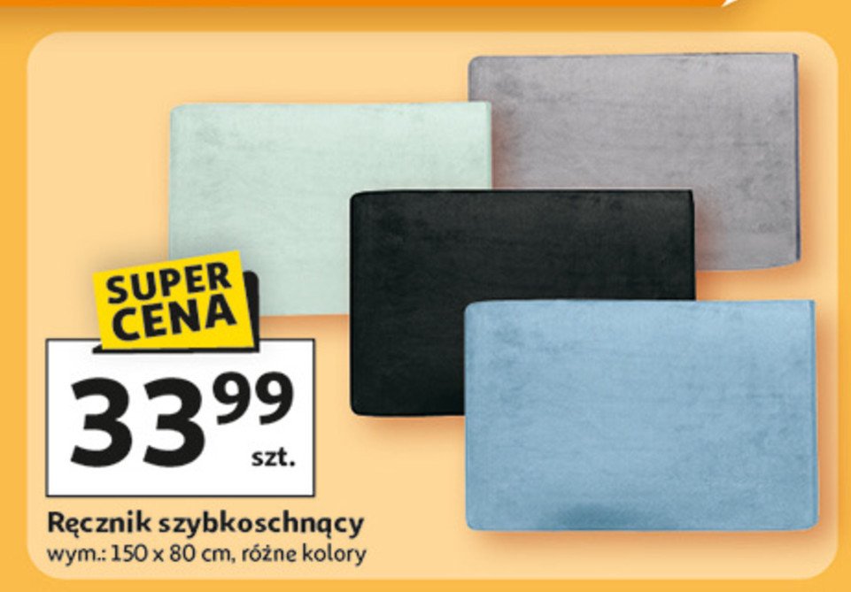 Ręcznik szybkoschnący 150 x 80 cm promocja w Auchan