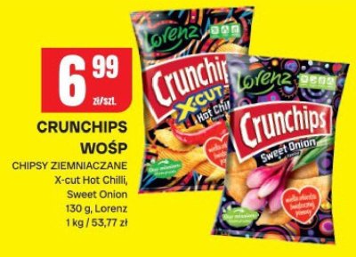 Chipsy Crunchips X-Cut Hot Chilli, Sweet Onion promocja w Chorten