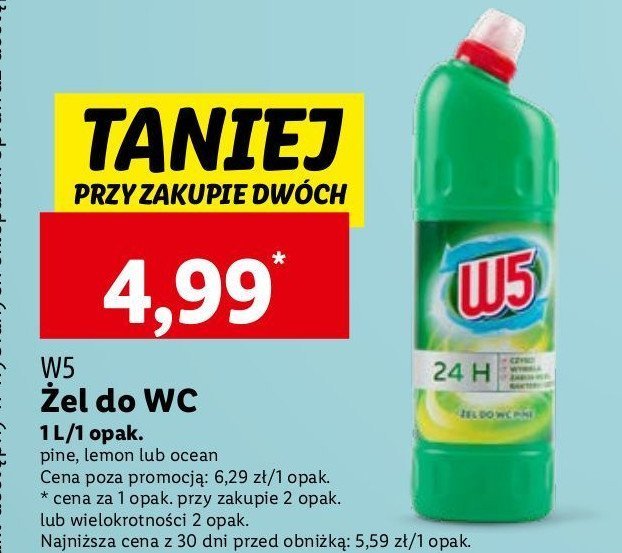 Środek do czyszczenia toalet ocean W5 promocja