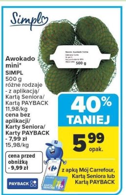 Awokado mini SIMPL promocja