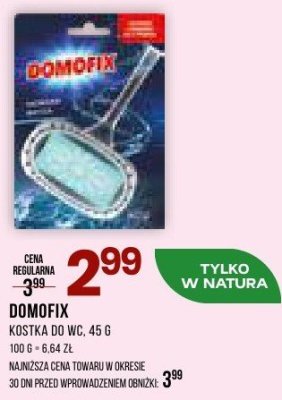 Kostka do WC Domofix, 45 g promocja w Drogerie Natura