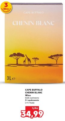 Wino Cape Buffalo Chenin Blanc białe wytrawne 3 l promocja w Kaufland