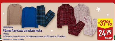 Piżama flanelowa damska UP2FASHION komplet promocja w Aldi