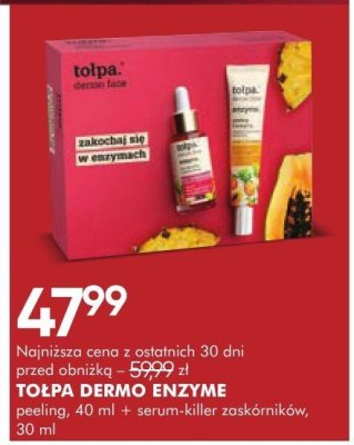 Zestaw kosmetyków TOŁPA DERMO AESTHETE peeling, 40 ml + serum-killer zaskórników, 30 ml promocja w Super-Pharm
