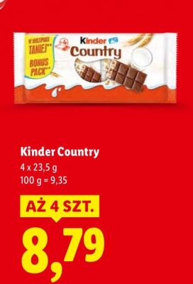 Czekoladka Kinder Country promocja w Lidl
