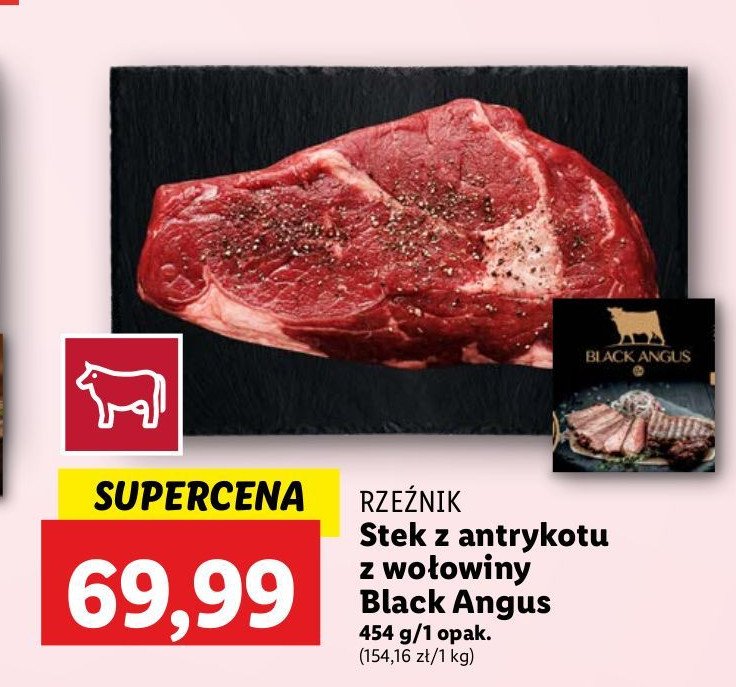 Stek z antrykotu z wołowiny black angus Rzeźnik codzienna dostawa promocja