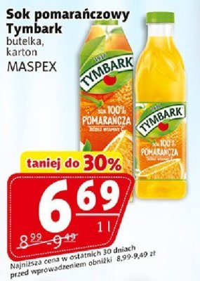 Sok pomarańczowy Tymbark promocja w Prim Market