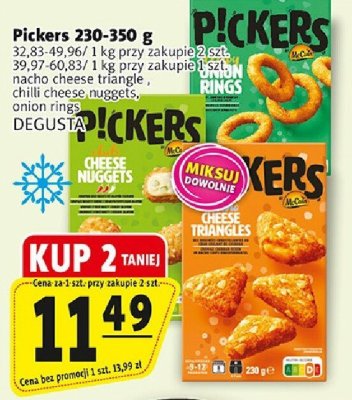 Pickers 230-350 g różne rodzaje: cheese nuggets, chili cheese nuggets, onion rings DEGUSTA promocja w Prim Market