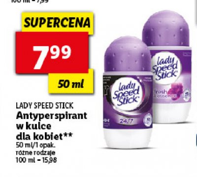 Dezodorant invisible Lady speed stick 24/7 promocja