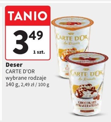 Deser CARTE D'OR wybrane rodzaje promocja w Intermarche