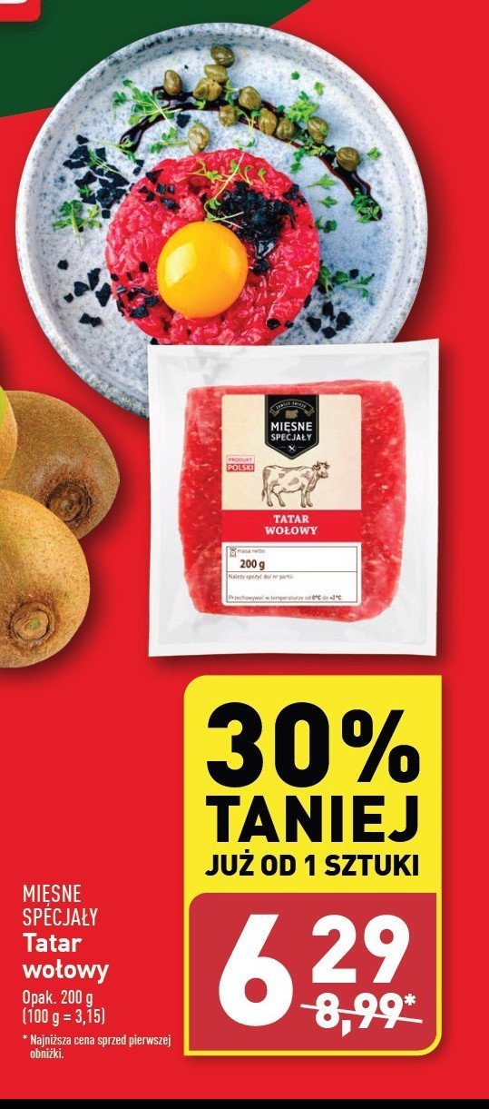 Tatar wołowy Mięsne specjały zawsze świeże (aldi) promocja