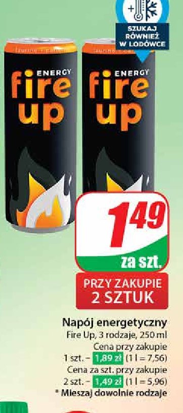 Napój energetyczny FIRE UP promocja