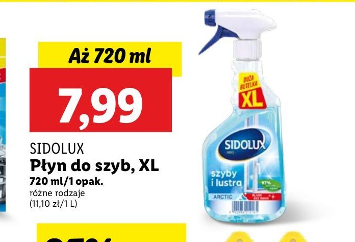 Płyn do szyb arctic Sidolux crystal promocja w Lidl