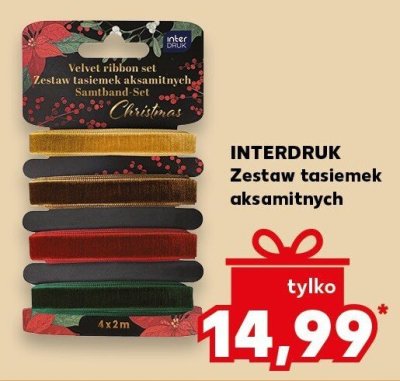 INTERDRUK Zestaw tasiemek aksamitnych promocja w Kaufland