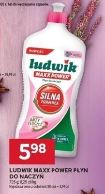 Płyn do naczyń Ludwik Maxx Power promocja w Stokrotka