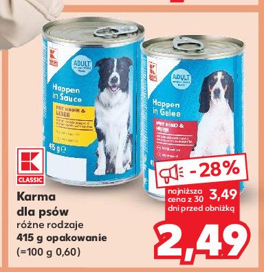 Pasztet dla psów z kurczakiem K-classic promocja