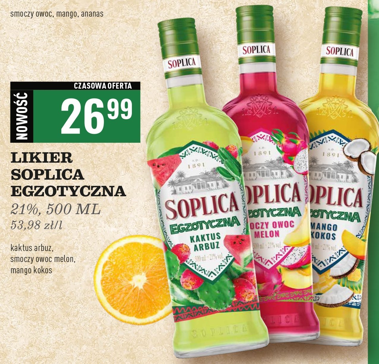 Likier 21% Soplica kaktus-arbuz promocja