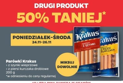 Parówki wieprzowe promocja w Netto