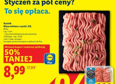 Mięso mielone z szynki XXL promocja w Lidl
