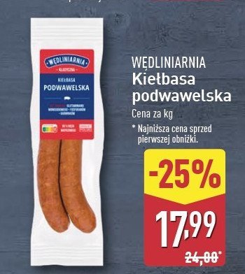 Kiełbasa podwawelska Wędliniarnia promocja