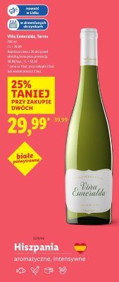 Wino Viña Esmeralda Torres 750 ml Lidl promocja