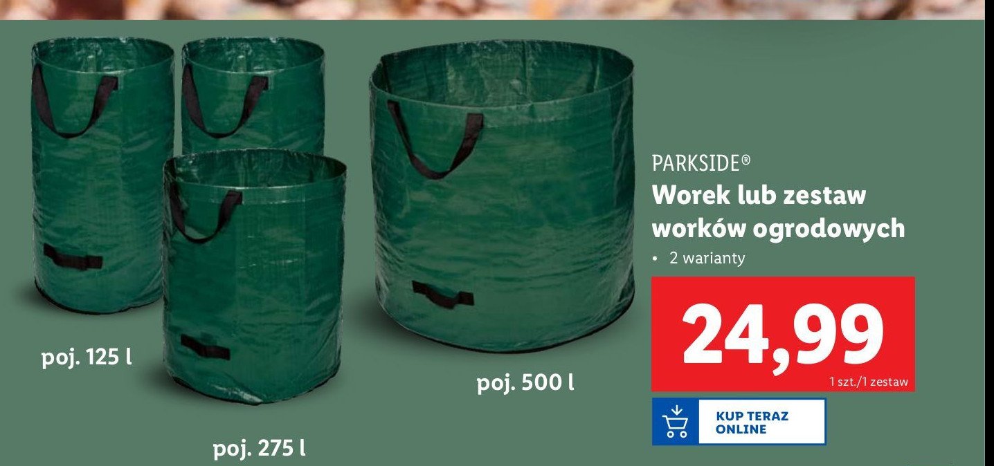 Worek ogrodowy 275 l Parkside promocja