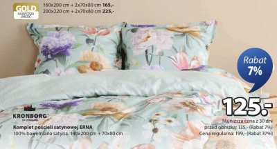 Komplet pościeli satynowej ERNA KRONBORG promocja w Jysk