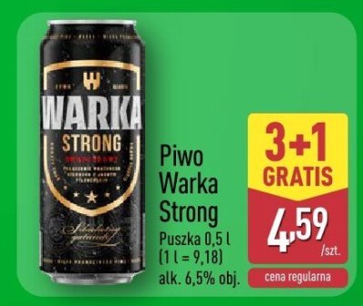 Piwo Warka Strong promocja w Aldi