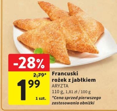 Francuski rożek z jabłkiem ARYZTA promocja w Intermarche