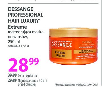 Maska do włosów Dessange paris professional hair luxury promocja w Hebe