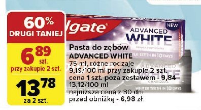 Pasta do z臋b贸w charcoal Colgate advanced white promocja