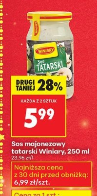 Sos majonezowy tatarski Winiary, 250 ml promocja w Biedronka